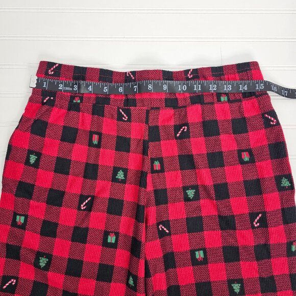 Jaclyn NY Red Buffalo Plaid Holiday Print Henley Pajama Set Women's Size M NWOT - Picture 13 of 15